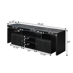 Convenience Concepts DESIGNS2GO Lexington 59" Tv Stand Black Wood Finish. Fixed Price $201.05.