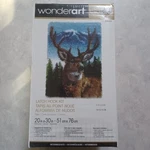 Wonderart Classic Latch Hook Kit Deer Mountain Elk 426403 Size 20" X 30". Fixed Price $21.97.