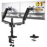 Dual Monitor Desk Mount Stand Fits 13"-34" Screens, Adjustable Arm. Fixed Price $79.99.