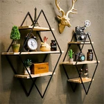 Geometric Diamond Wall Shelves 3 Tier Hanging Floating Display Shelf Decor 20". Fixed Price $29.99.