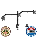 Upgravity Triple Desk Mount Three Monitors Stand Fits 3 Screens 27. Fixed Price $81.59.