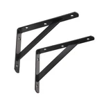 Dewell 2 Pcs Tripod Triangle Shelf Brackets, Wall Pack, Black. Fixed Price $21.99.