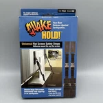Quake Hold 4520 Black Universal Safety (2) Straps For Flat Screen Tv Monitor. Fixed Price $18.99.