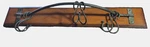 Creative Co-op Rustic Wall-mount Pot Or Coat Rack Wood Backboard Metal Hooks. Fixed Price $21.22.