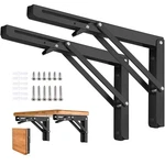 Autohj Folding Shelf Brackets 16 2 Pcs Heavy Inch- Packs, Black. Fixed Price $23.64.