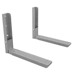 Avf Steel Universal Wall-mounted Microwave Brackets In Silver (set Of 2). Fixed Price $42.99.