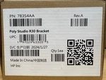 Poly Studio R30 Wall Mount Bracket For Video Bar (p/n: 783S4AA). Fixed Price $65.19.