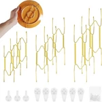 Plate Holders For Displaying On Wall, 9PIECES 6/8/10 Inch, Gold. Fixed Price $16.99.