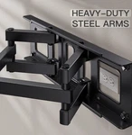 Pipishell Full Motion Medium Tv Wall Mount Black PIMF3 Heavy-duty Swivel Tilt. Fixed Price $30.00.