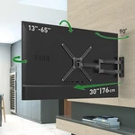 Barkan Long Tv Wall Mount, 13-65 Inch Full Motion 30" Arm, Black. Fixed Price $75.56.