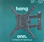 Onn. Full Motion 19"-50" 77 Lbs. Tv Wall Mount Brand New Unopened!. Fixed Price $21.99.