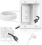 In Wall Cable Management Kit With Recessed Tv Outlet Box-two-hole Socket, 9FT.... Fixed Price $41.99.