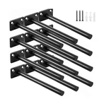 12 Pcs 6" Black Solid Steel Floating Shelf Bracket Blind Supports - Hid.... Fixed Price $25.24.