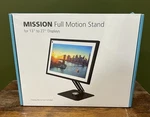 Sealed Mission Full Motion Stand: Displays 13 - 27 Inches. Fixed Price $10.00.