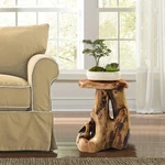 Greenage Live Edge Cedar Stool, 19.5"H Tree Stump Side Table, Rustic Plant Stand. Fixed Price $127.39.