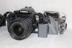 Canon Eos 400D Dslr Camera Black 18-55MM Lens Kit Battery Charger Strap. Fixed Price $122.15.