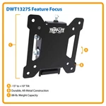 Wall Tilt Mount 13"-27" Flat Screen Monitor Hdtv Television Tripp-lite DWT1327S. Fixed Price $49.69.
