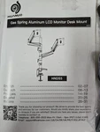 Huanuo Gas Spring Aluminum Dual Lcd Monitor Desk Mount HNDS5. Fixed Price $35.93.