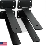 Mhmydz 4 Pack - 9 Inch Black Hidden Shelf Bracket 1/5 Thicked Iron. Fixed Price $34.83.