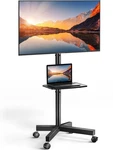 Perlesmith Rolling Tv Stand On Wheels For 23-65 23INCH-65INCH, Deeep Black. Fixed Price $80.30.