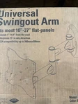 Premier Mounts AM50-B 15" To 37" Swingout Arm (AM50B). Fixed Price $49.99.