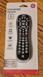 Ge Universal Remote Control 6-DEVICE Black Works All Major Brands -free Shipping. Fixed Price $14.98.