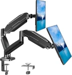 Dual Monitor Mount Wall 13 32 Height Adjustable Full Motion Arm Vesa Black. Fixed Price $56.82.