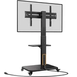 Move Your Tv Anywhere 32-75 Inch Rolling Stand With Power Outlet. Fixed Price $209.99.