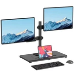 Dual Monitor Stand With Wooden Base, Gas Spring Height Adjustable Arms, Each .... Fixed Price $71.32.