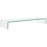 Vidaxl Tempered Glass Tv Stand - Modern Monitor Riser For Multimedia De.... Fixed Price $150.21.