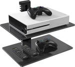 Perlesmith Floating Av Double Wall Mount Tv 2-SHELF, Black. Fixed Price $57.11.