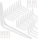 Zoenhou 24 Packs 10 X 8 White Shelf Brackets, Heavy Inch,. Fixed Price $36.22.