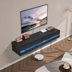 Uimoso Floating Tv Stand 71" Entertainment Center Power Outlet & Led Light Black. Fixed Price $121.59.