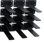 12-PACK 6IN Black Hidden Shelf Brackets 1/5IN Thick Iron Floating Suppor. Fixed Price $66.87.