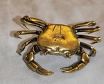 Antique Crab Solid Brass Ocean Sea Beach Gold Lustre Vintage Ornament Claws. Fixed Price $40.65.