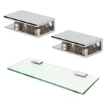Wanxiang Glass Shelf Brackets Wall-mounted 3/8 Inch 2PCS, Polished Chrome. Fixed Price $19.94.