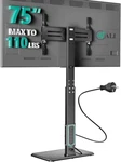 Wali TVDVD-7P Floor Stand Power Outlet 32-75" 110LBS Swivel Black #R010. Fixed Price $51.87.