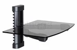 Floating Black Glass Shelf Stand Wall Mount Bracket Tv Box Dvr Dvd Cable. Fixed Price $24.50.