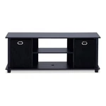 Furinno Econ Wood Entertainment Center W/storage Bins For Tv Up 50" Black. Fixed Price $68.29.