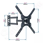Wall Mount 23-55 Inch Adjustable Full Motion Swivel Tilt Vesa Bracket. Fixed Price $19.50.
