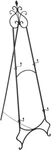DISPLAYS2GO Decorative Double Floor Easel, 65" Tall Metal Stand For Signs,. Fixed Price $181.99.