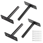 Luomorgo 4 Pcs Floating Shelf 3 Inch Brackets Heavy Duty Black Bli. Fixed Price $14.97.