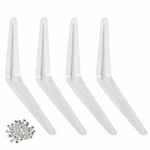 4X White Metal 6" 8" Wall Corner Angle Shelving Shelf Brackets Pcs 6X8 Inch. Fixed Price $8.99.
