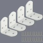 4PCS Shelf Brackets White, Stainless Steel Floating Corner. Fixed Price $18.60.