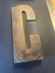 Large 6 Inch - Vintage Wood Letterpress Type Block Initial Capital. Fixed Price $24.99.