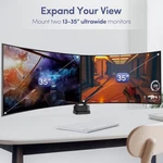 Heavy Duty Dual Monitor Mount Full Motion Desk Stand Arm Fits 13-35" Screens. Fixed Price $80.00.