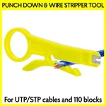 Punch Down + Cable Stripper Tool For 110-JACK Network CAT5E CAT6 RJ45 RJ12. Fixed Price $9.79.