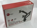 Siig CE-MT2U12-S1 Aluminum Dual Monitor Mount. Factory Sealed.. Fixed Price $67.00.
