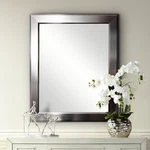 Ezel Silver Round Edge 28" X 34" Wall Mirror. Fixed Price $249.91.