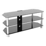 Avf Corner Stand Black Tempered Glass Chrome Up To 55" SDC1140CM-A. Fixed Price $99.99.